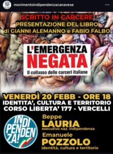 Vercelli, 'L'emergenza negata' il libro di Gianni Alemanno emergenzanegata