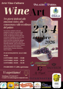 Varallo Sesia, Arte vino e cultura si incontrano sino al 4 ottobre Locandina pubblico WINEART26-